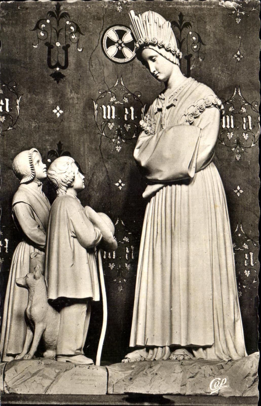 CPSM Environs De Morlaix Chapelle De La Salette Statue De De La Salette