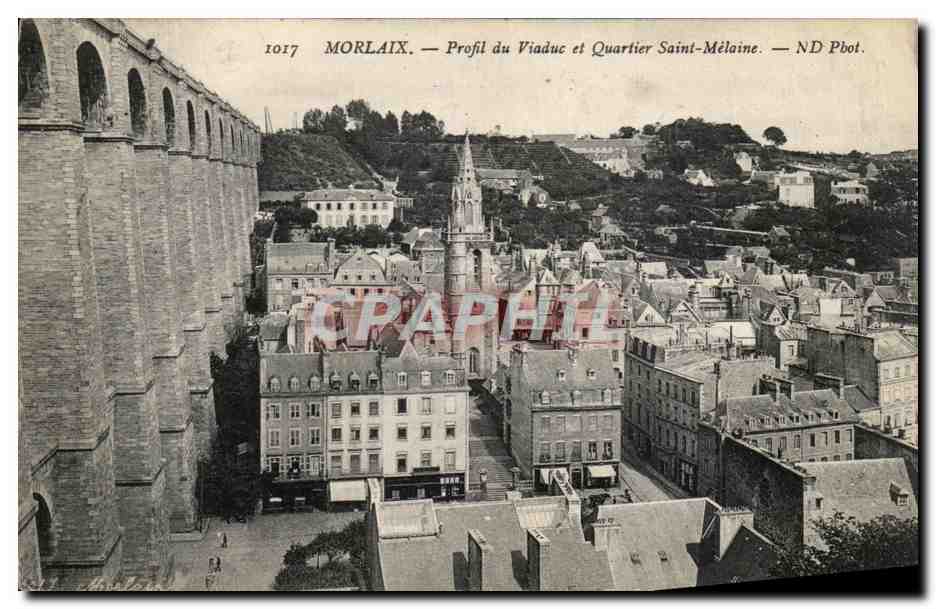 CPA Morlaix Profil Du Viaduc Rt Quartier Saint Melaine
