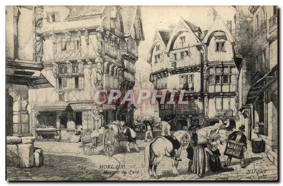 CPA Morlaix Vieilles maisons du pave 
