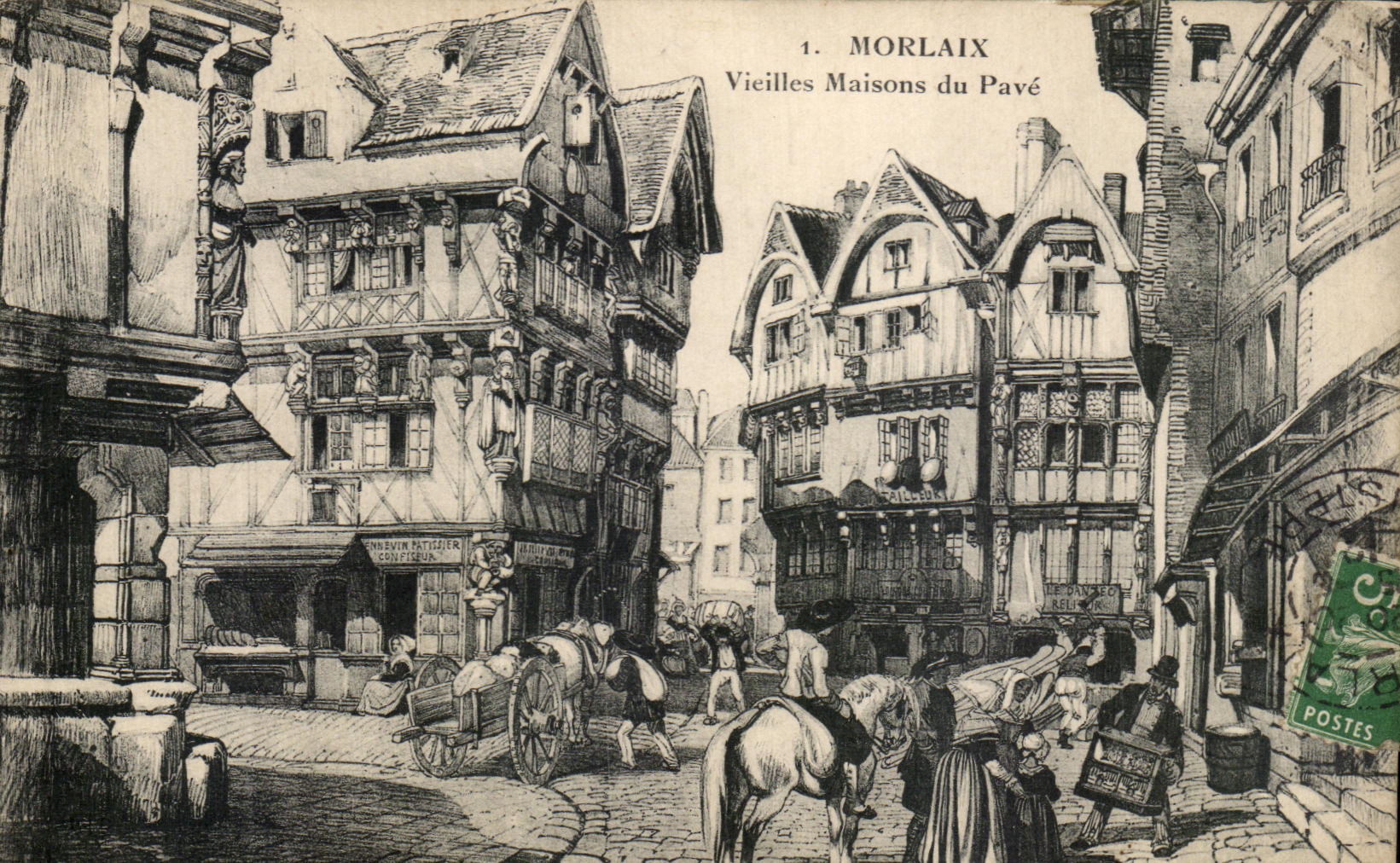 CPA Morlaix Vieilles Maisons du pave