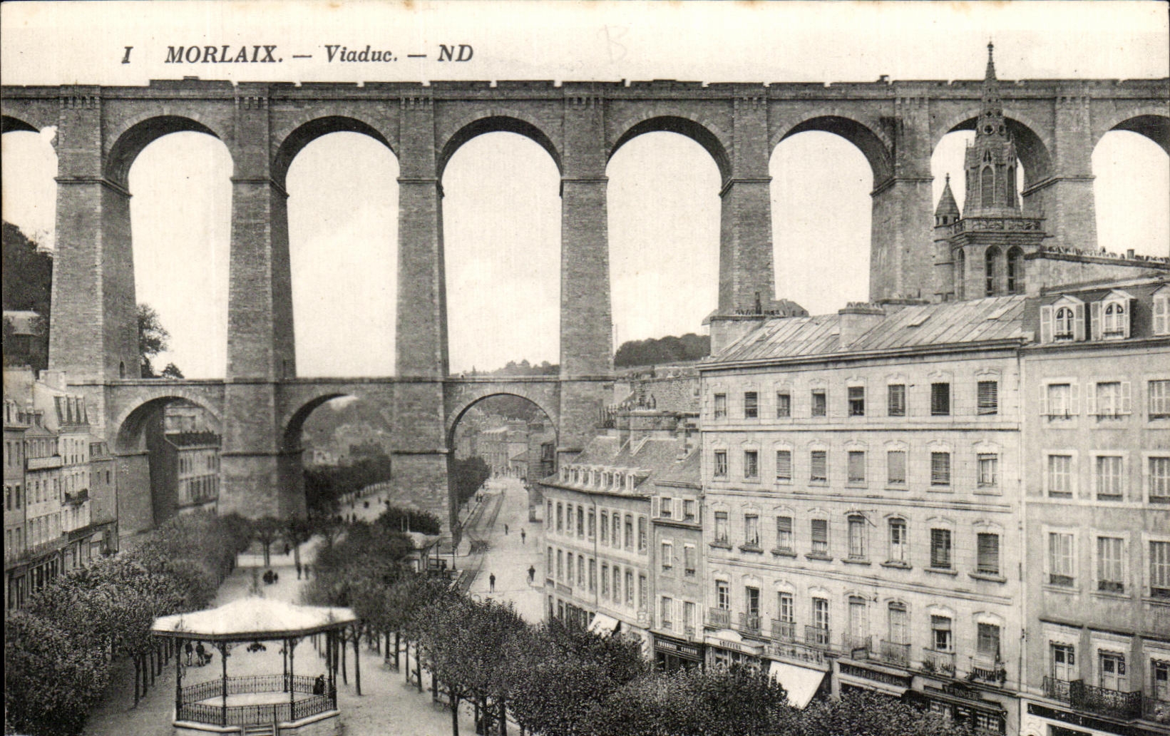 CPA Morlaix Viaduc Train 