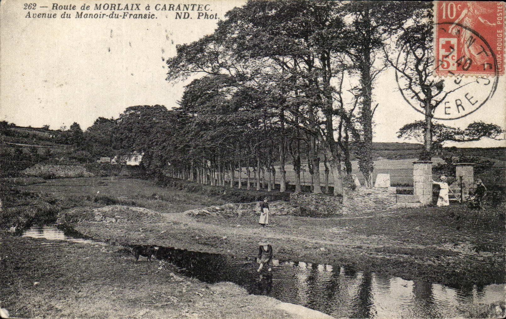 CPA Route de Morlaix a Carantec Avenue du Manoir du Fransic