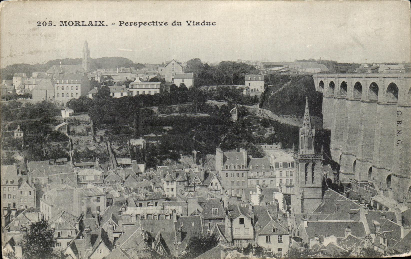 CPA Morlaix Perspective du Viaduc