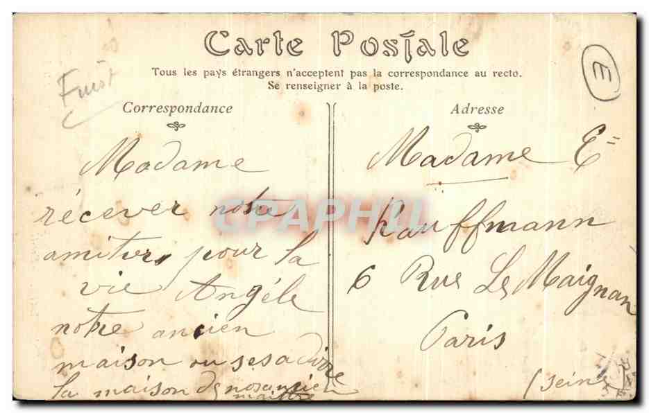 CPA Morlaix Ker Huella — Rückseite