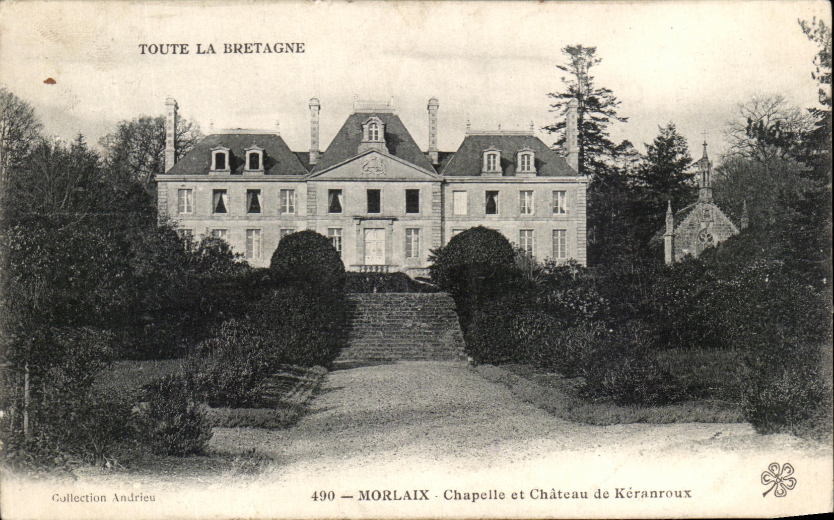 CPA Morlaix Chapelle et Chateau de Keranroux
