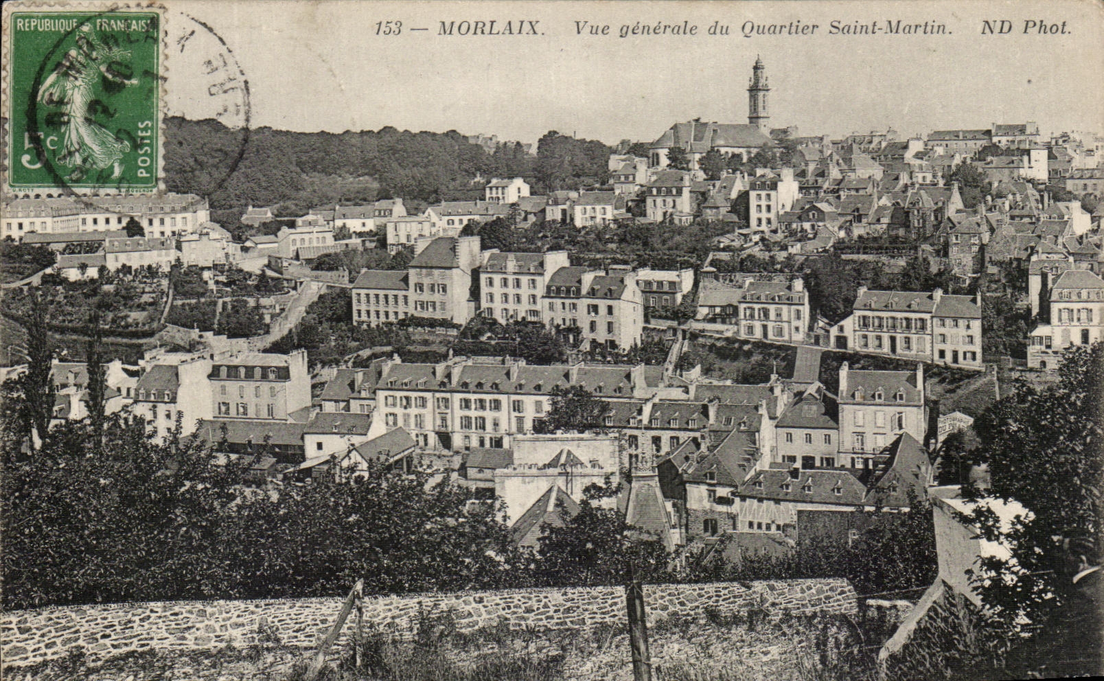 CPA Morlaix Vue Generale du Quartier Saint Martin