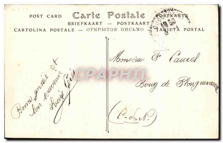 CPA Morlaix Vue Generale du Quartier Saint Martin — Rückseite
