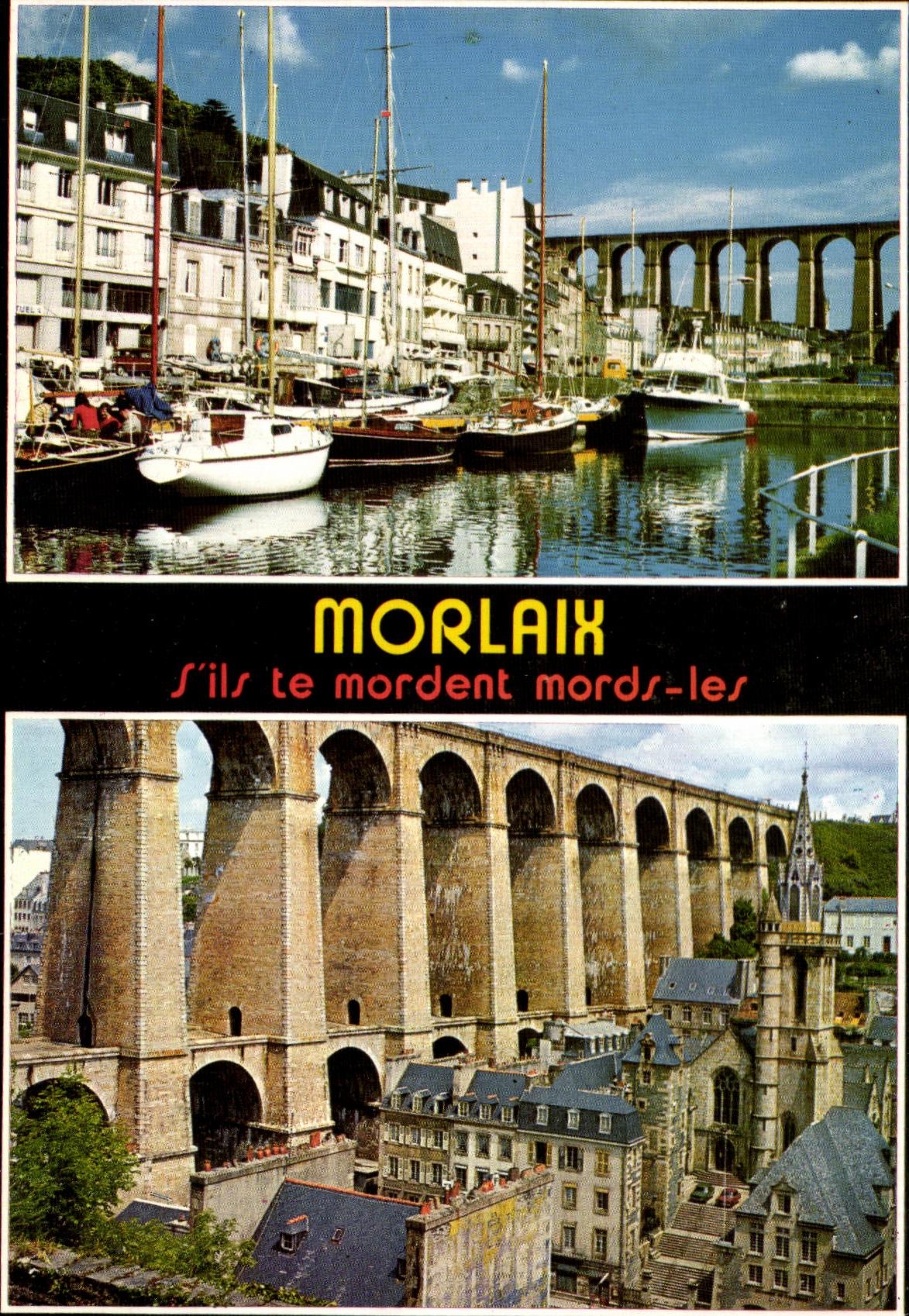 CPM Couleurs De Bretagne Morlaix Le Port de plaisance et le Viaduc