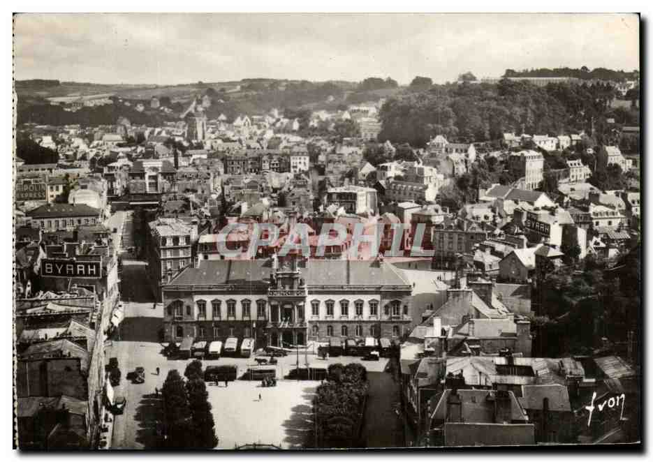 CPSM Morlaix Vue Prise Du Viaduc La Place Thiers