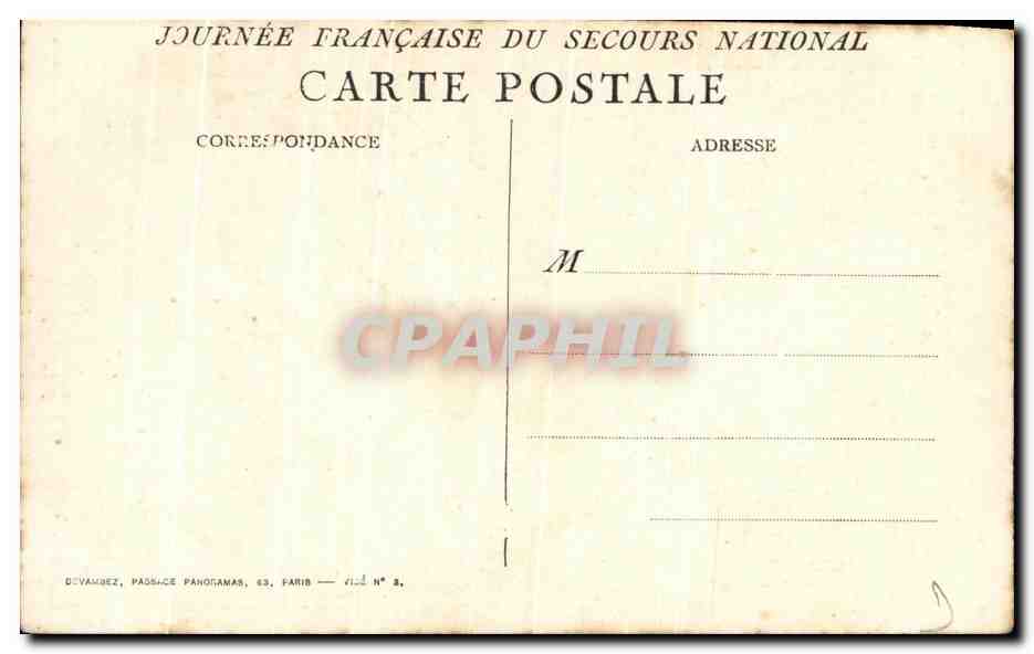 CPA Allegroie  — Verso