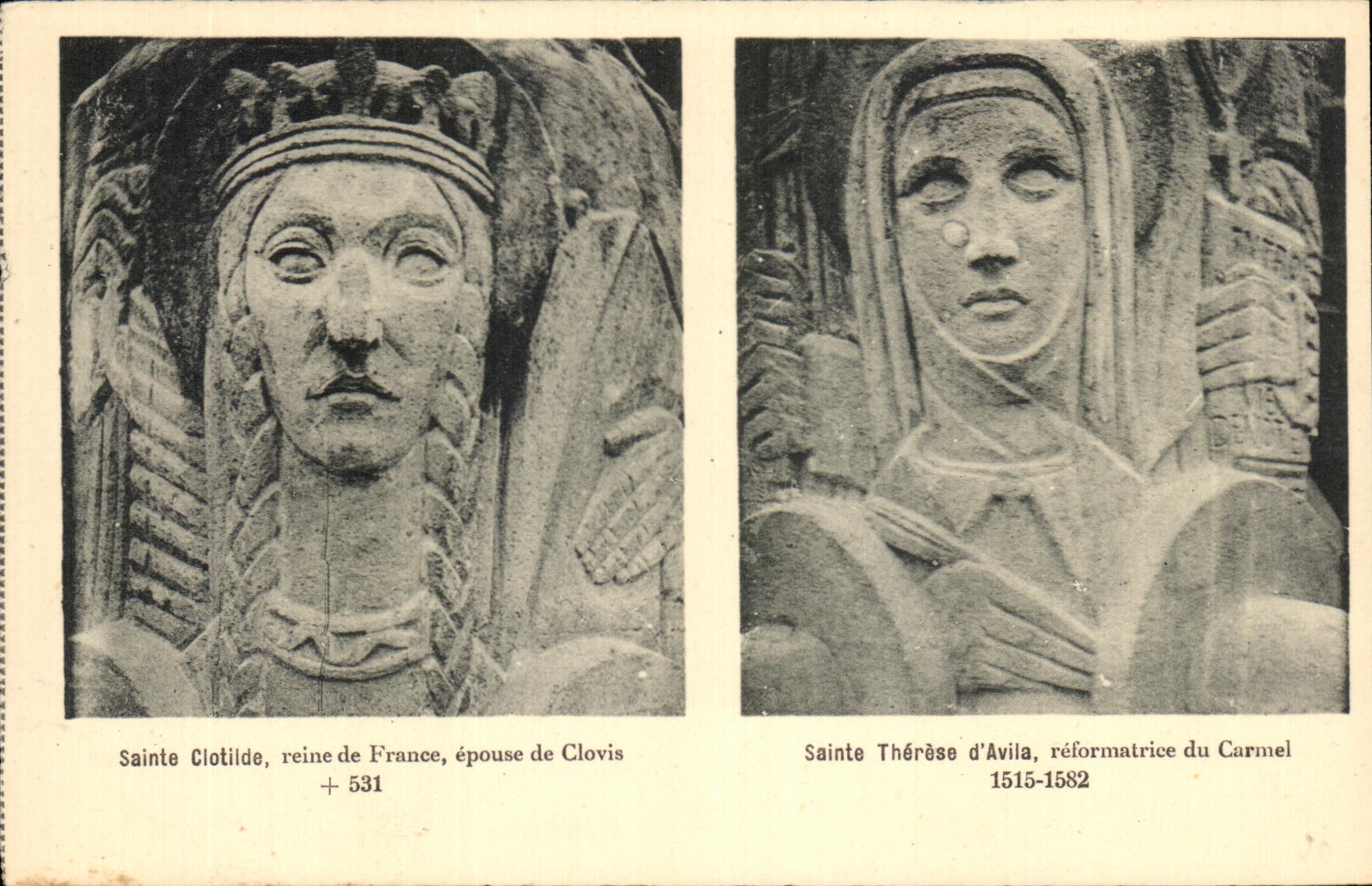 Sainte Clotilde et Sainte Thérèse d'Avila — sculptures — CPAPHIL