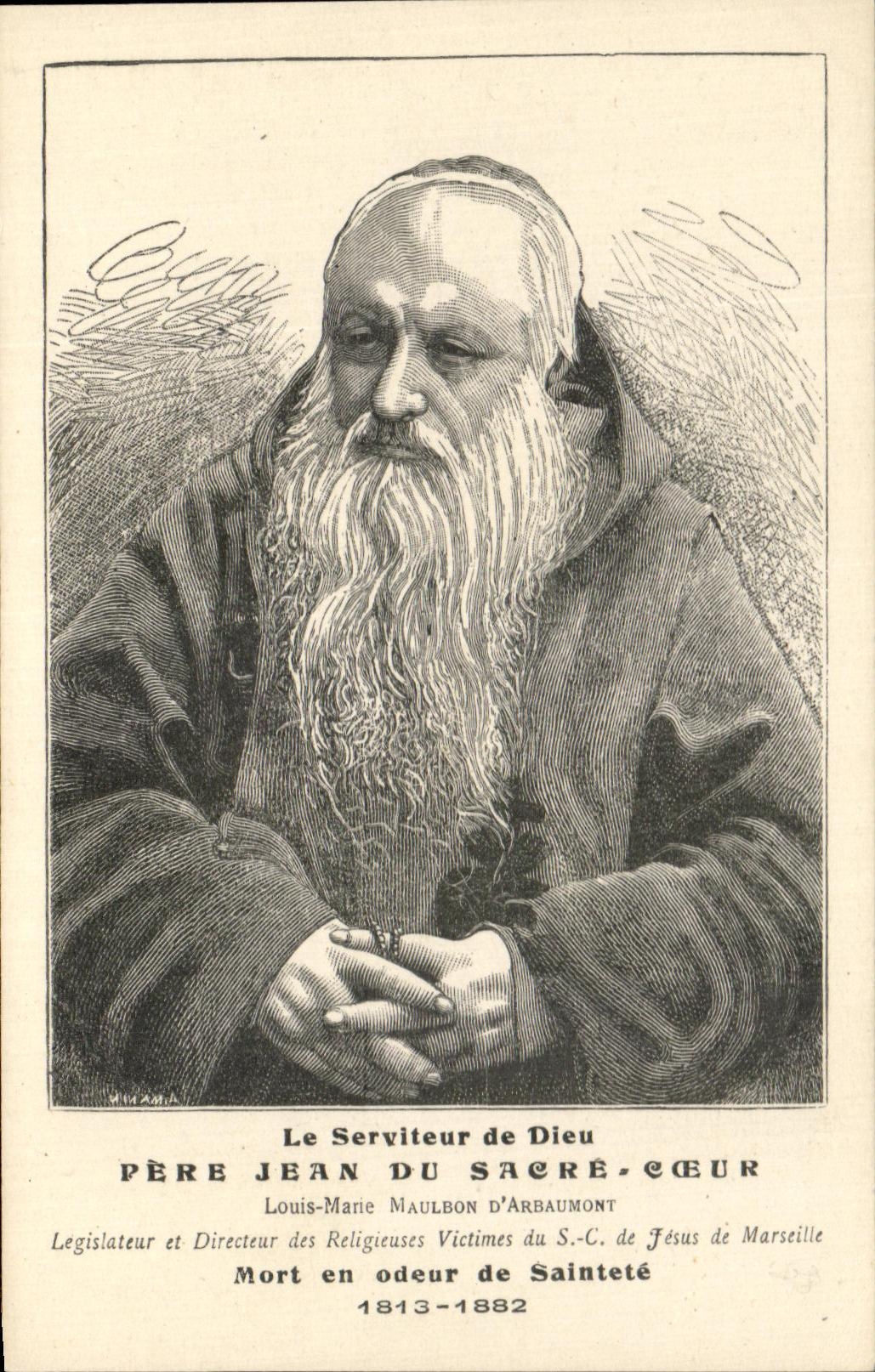 CPA Le serviteur De Dieu Pere Jean Du Sacre Coeur Louis Marie Maulbon D'Arbaumont 