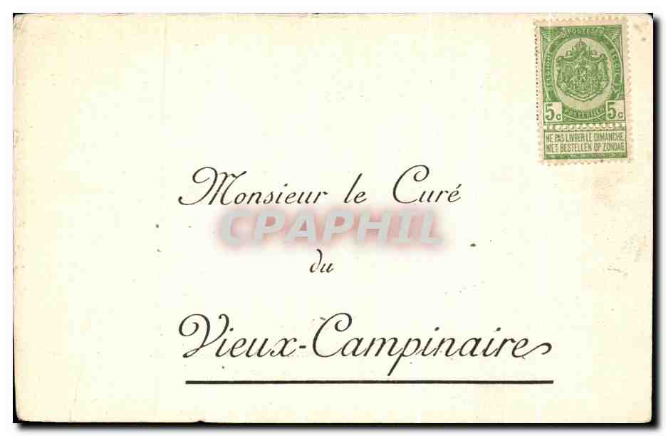 CPA Chapelle Provisoire Du Vieux Campinaire Paroisse De Permis Le Cure Du Vieux Campinaire  — Rückseite