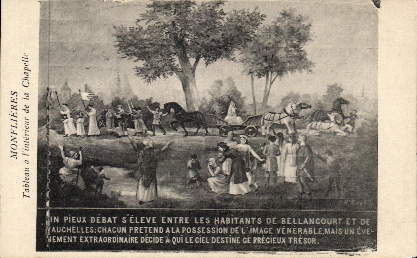 CPA Monflieres Tableau A L'Interieur De La Chapelle