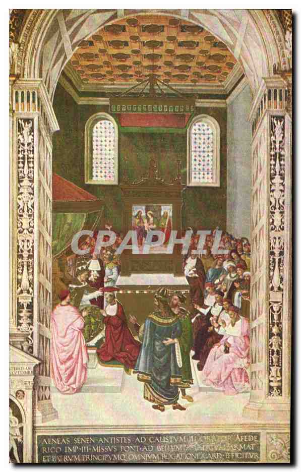 CPA Siena Libreria Des Duomo Pinturicchio enea Piccolomini