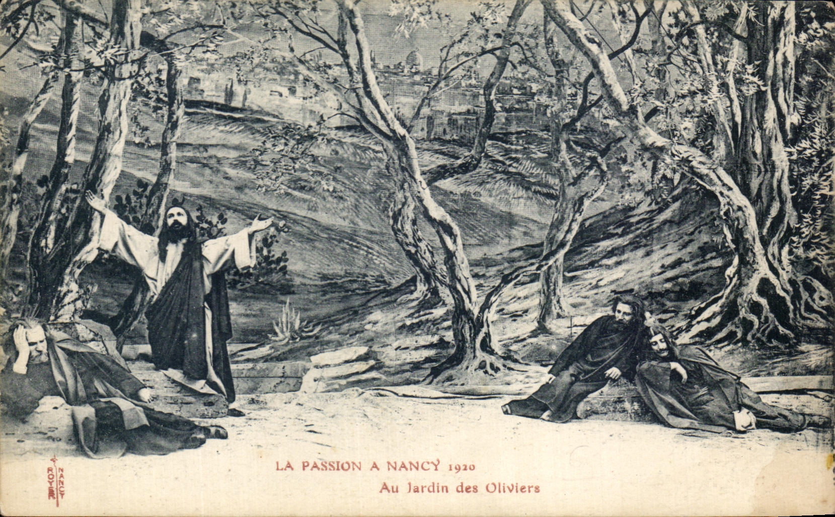 CPA La Passion a Nancy 1920 Au Jardin Des Oliviers