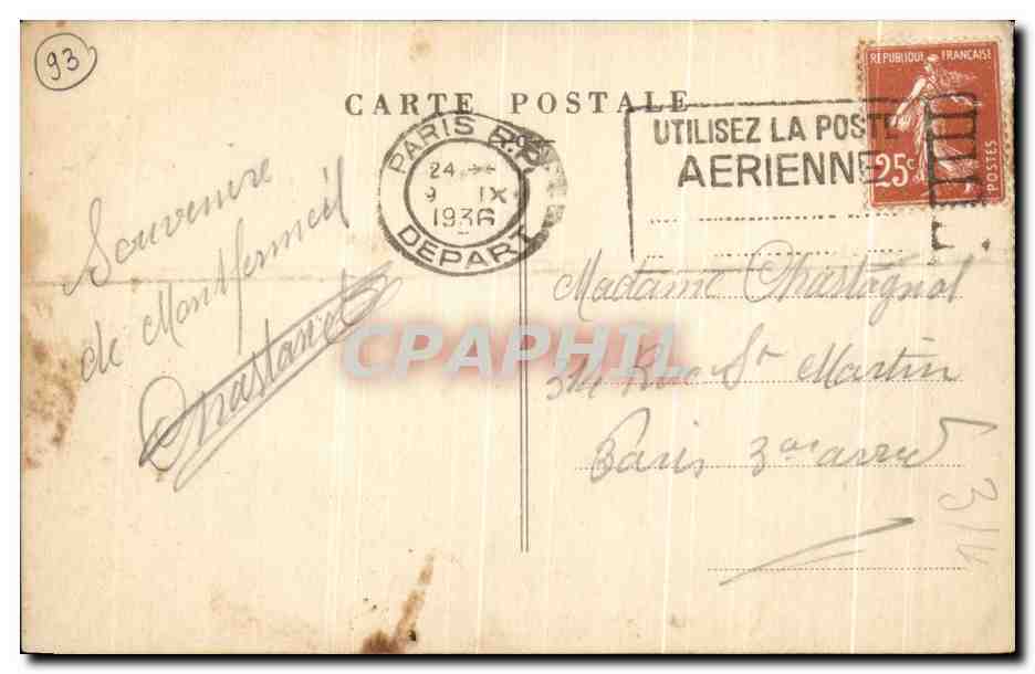 CPA Foret de Bondy Le Miracle Ange Enfants — Rückseite