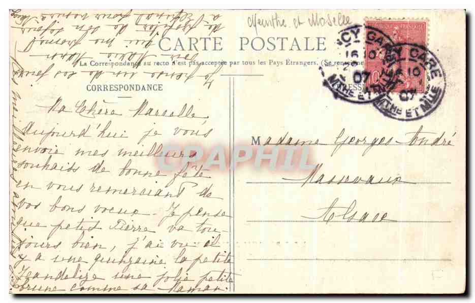 CPA Judas et les Marchands La passion de Nancy 1905 — Verso