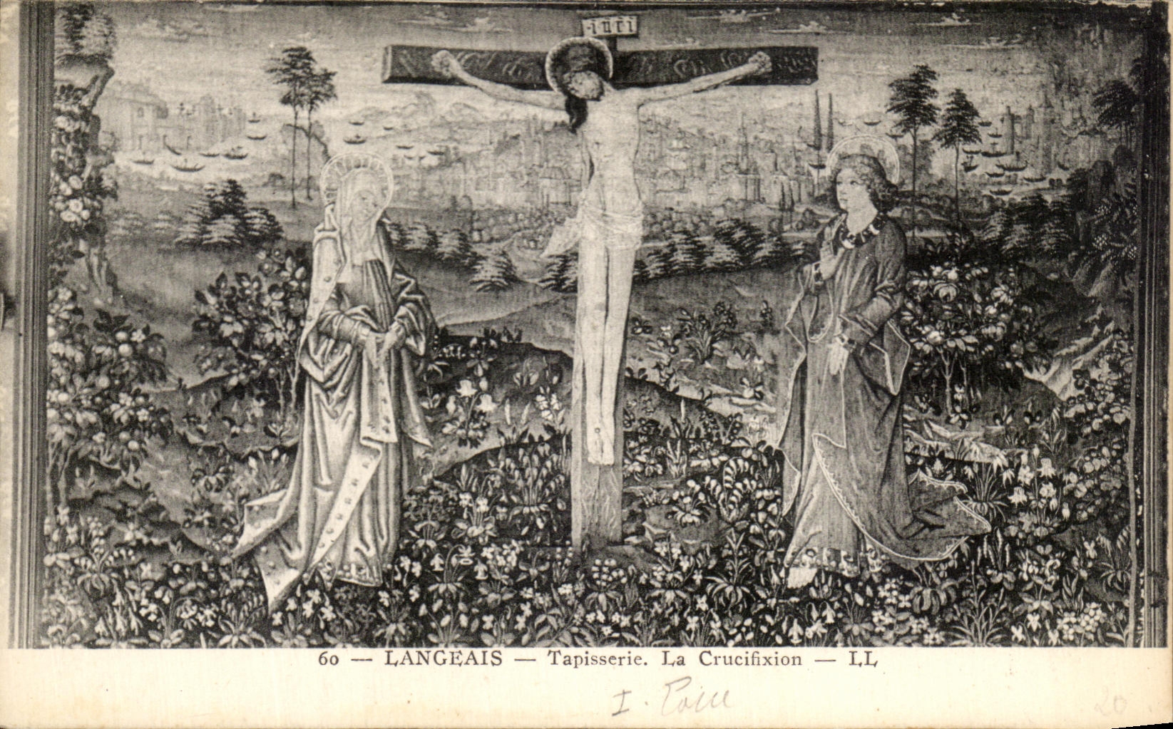 CPA Langeais Tapisserie La Crucifixion Christ