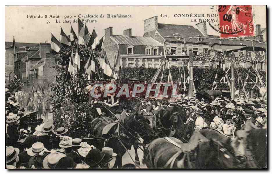 Fête du 8 Août 1909 - Cavalcade de Bienfaisance - Condé-sur-Normandie