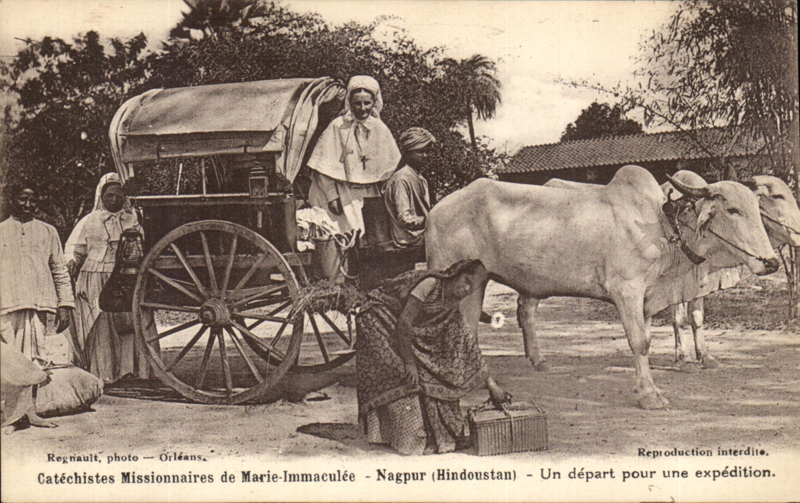 CPA Catechistes Missionnaires De Marie immaculee Nagpur Un Depart Pour Une Expedition Hindoustan