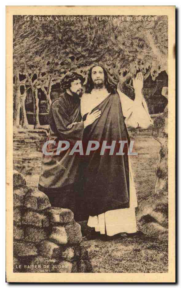 CPA Le Baiser De Judas La Passion a Beaucourt Territoire De Belfort