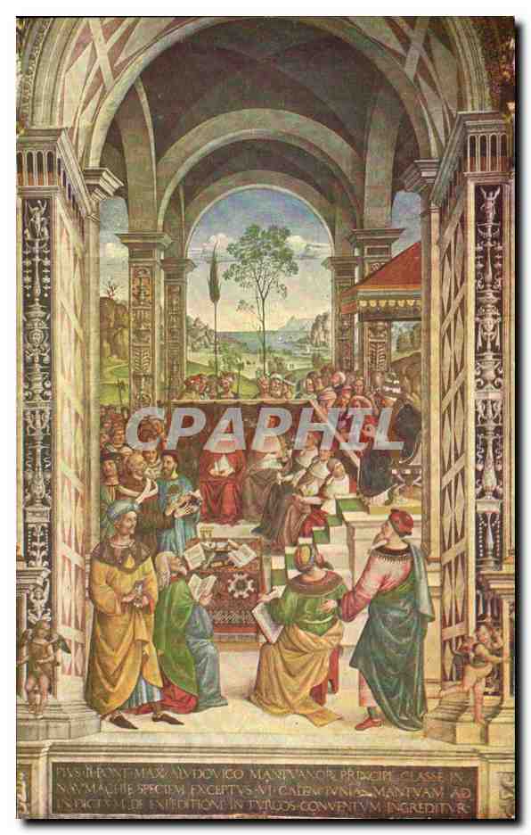 CPA Sienne Librairie du Dome Pinturicchio Mantoue Croisade