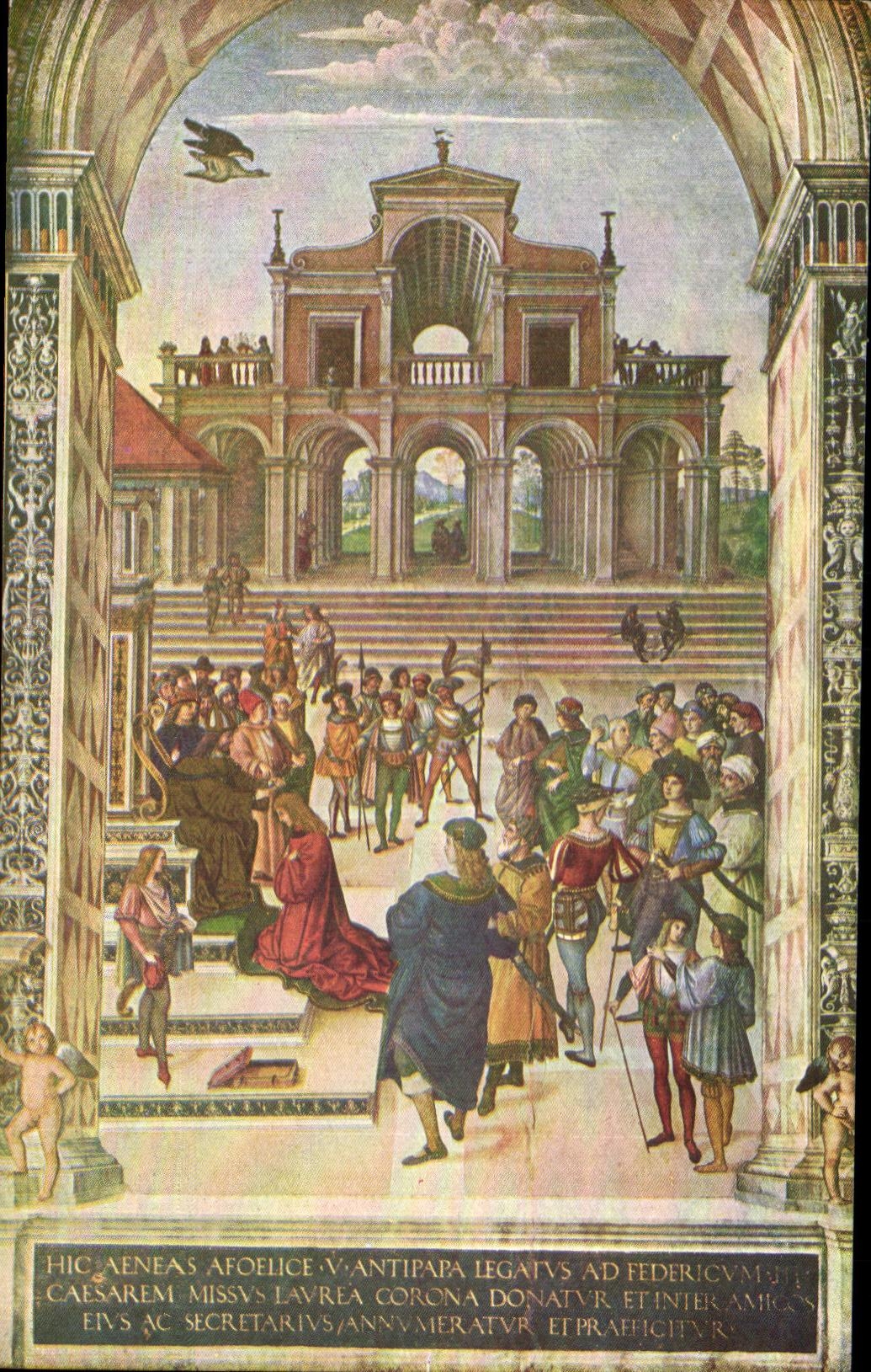 CPA Sienne Librairie du Dome Pinturicchio Couronne de laurier Frederic III