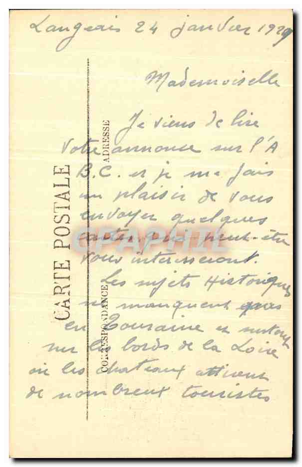 CPA Anne De Bretagne Diptyque du chateau de Langeais  — Rückseite