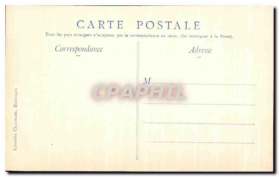 CPA Environs De Montlucon Lavault Ste Anne La Nuit — Rückseite