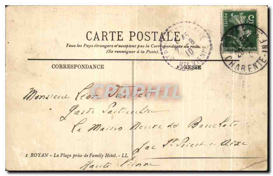 CPA Royan La Plage De Family Hotel — Back