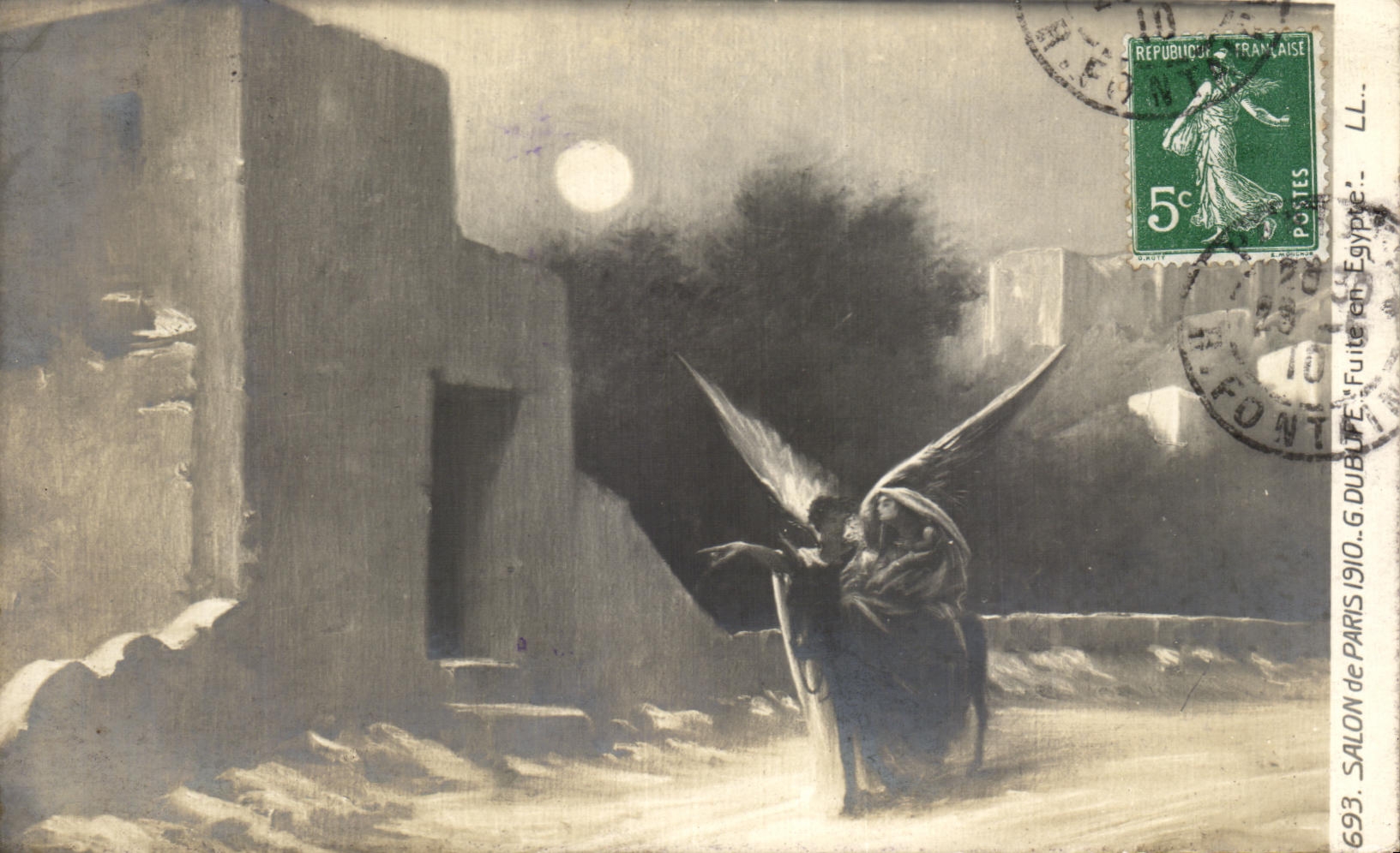 CPA Salons De Paris 1910 Dublife Fuite En Egypte