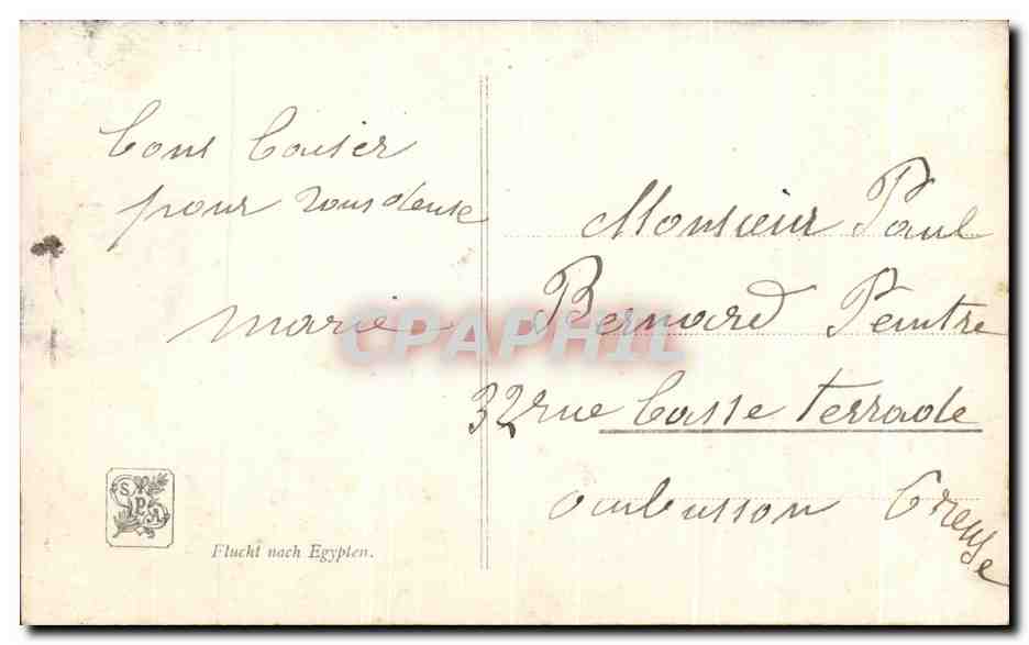CPA Salons De Paris 1910 Dublife Fuite En Egypte — Verso