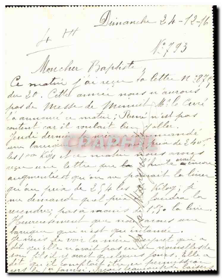 Carte lettre St Priest Tauron Haute Vienne Boudeau Cycliste infirmier 107eme infanterie Velo Cycle Militaria  — Rückseite