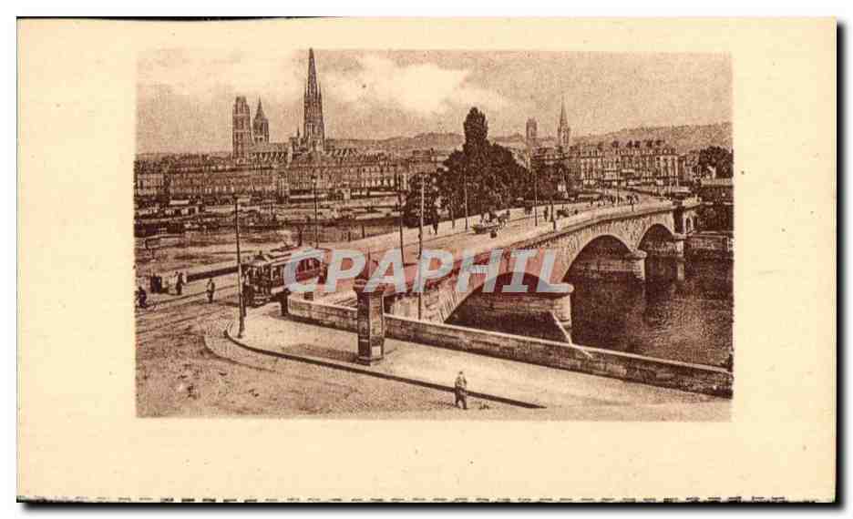 CPA Rouen Le Pont Corneille et la Cathedrale