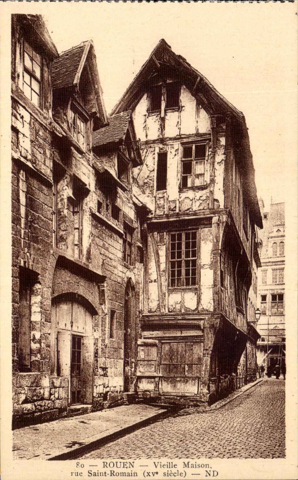 CPA Rouen Vieille Maison Rue Saint Romain