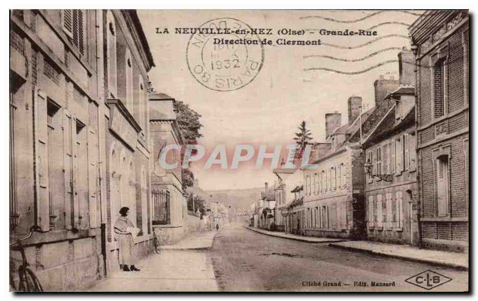 La Neuville-en-Hez (Oise) — Grande-Rue — Direction de Clermont — Édit. Manzard