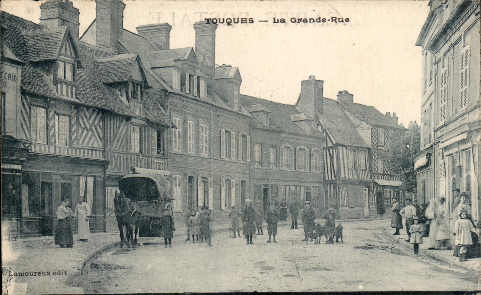 CPA Touques La Grande Rue TOP