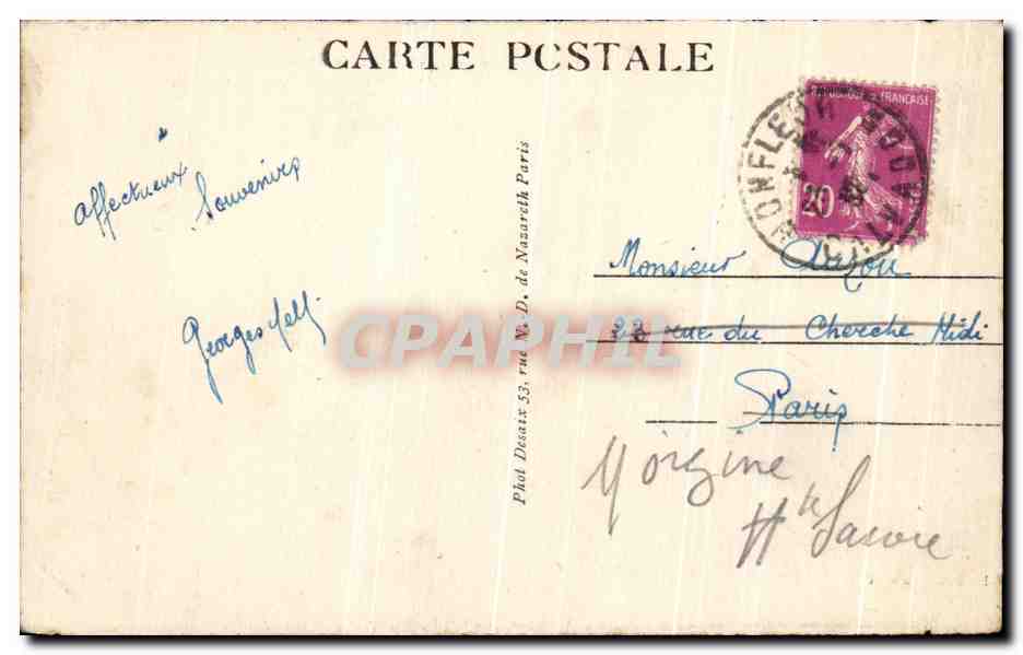 CPA Touques La Grande Rue TOP — Verso