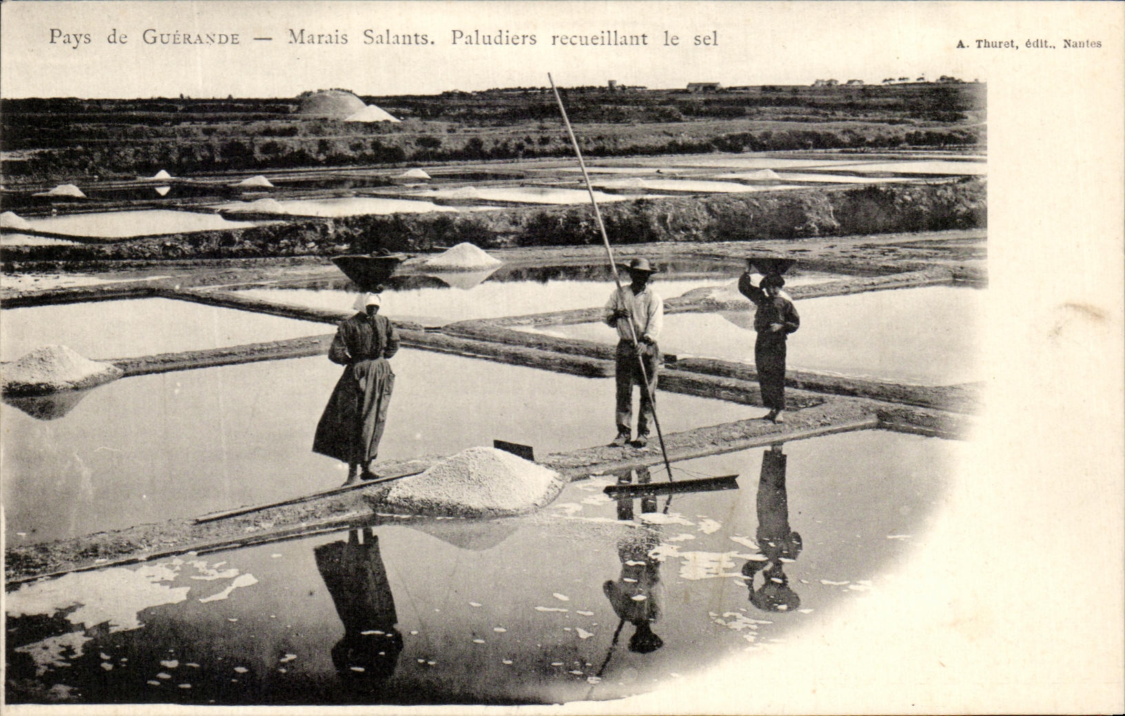 CPA Pays Guerande Marais Salants Paludiers Recueillant le sel