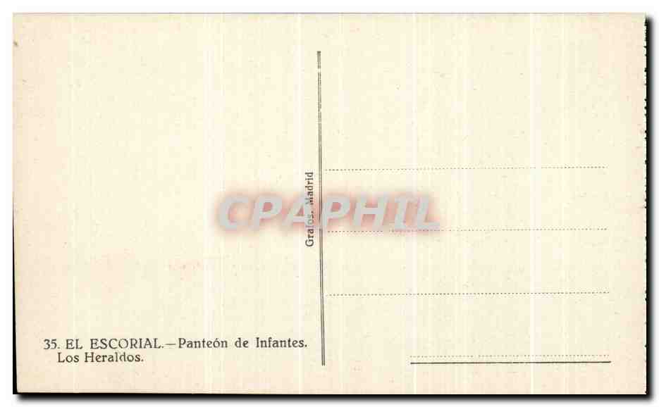 CPA El Escproal panteon de Infants Los Heraldos — Rückseite