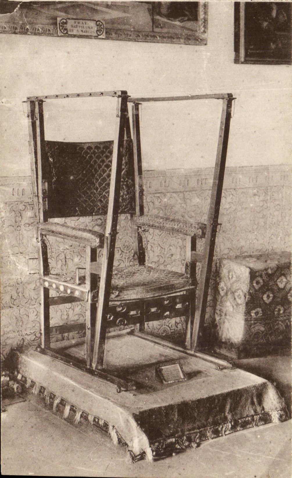 CPA El Escorial Silla Gestatoria De Felipe II