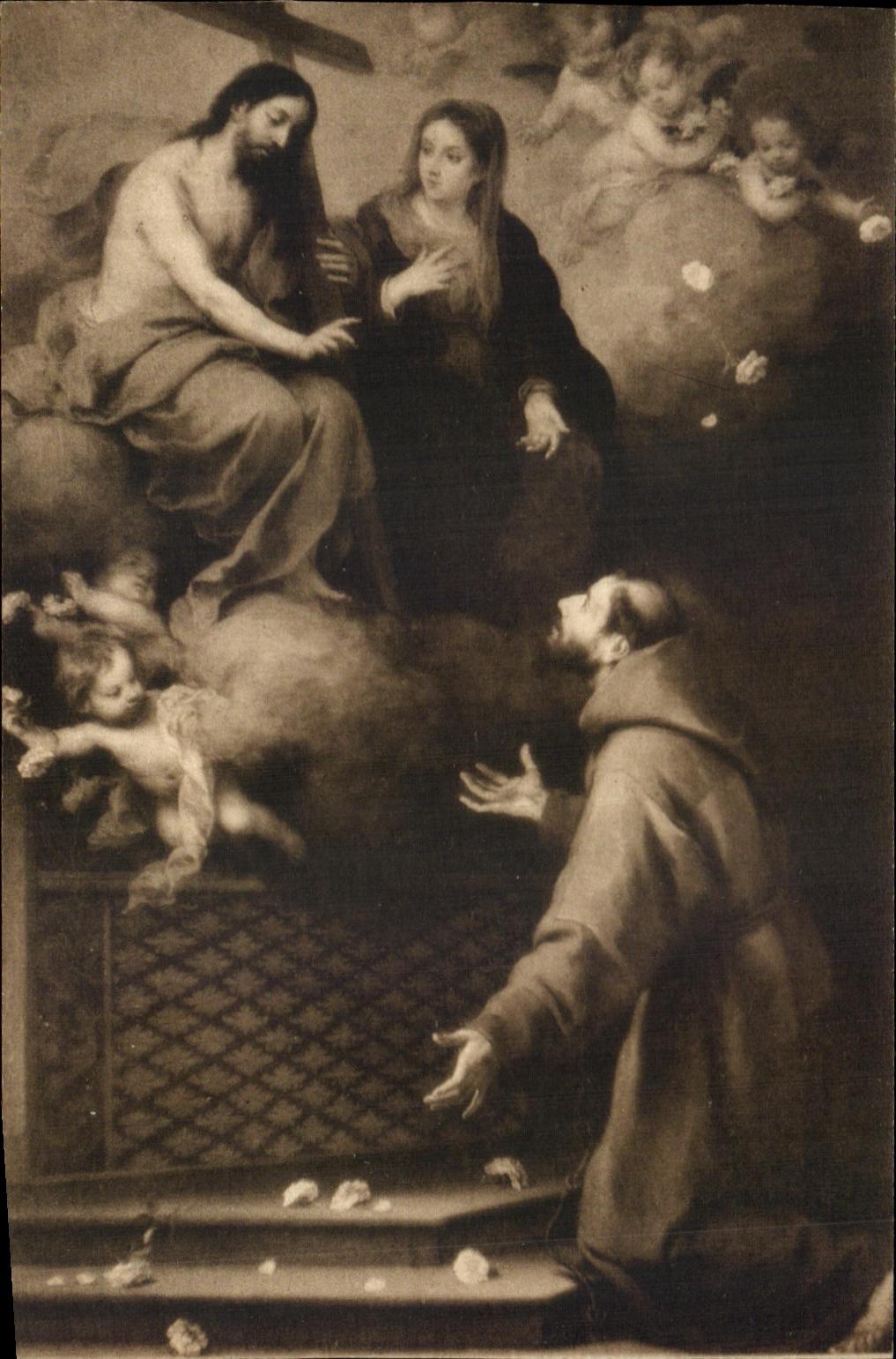 CPA La Porciuncula Murillo Museo Del Prado Madrid