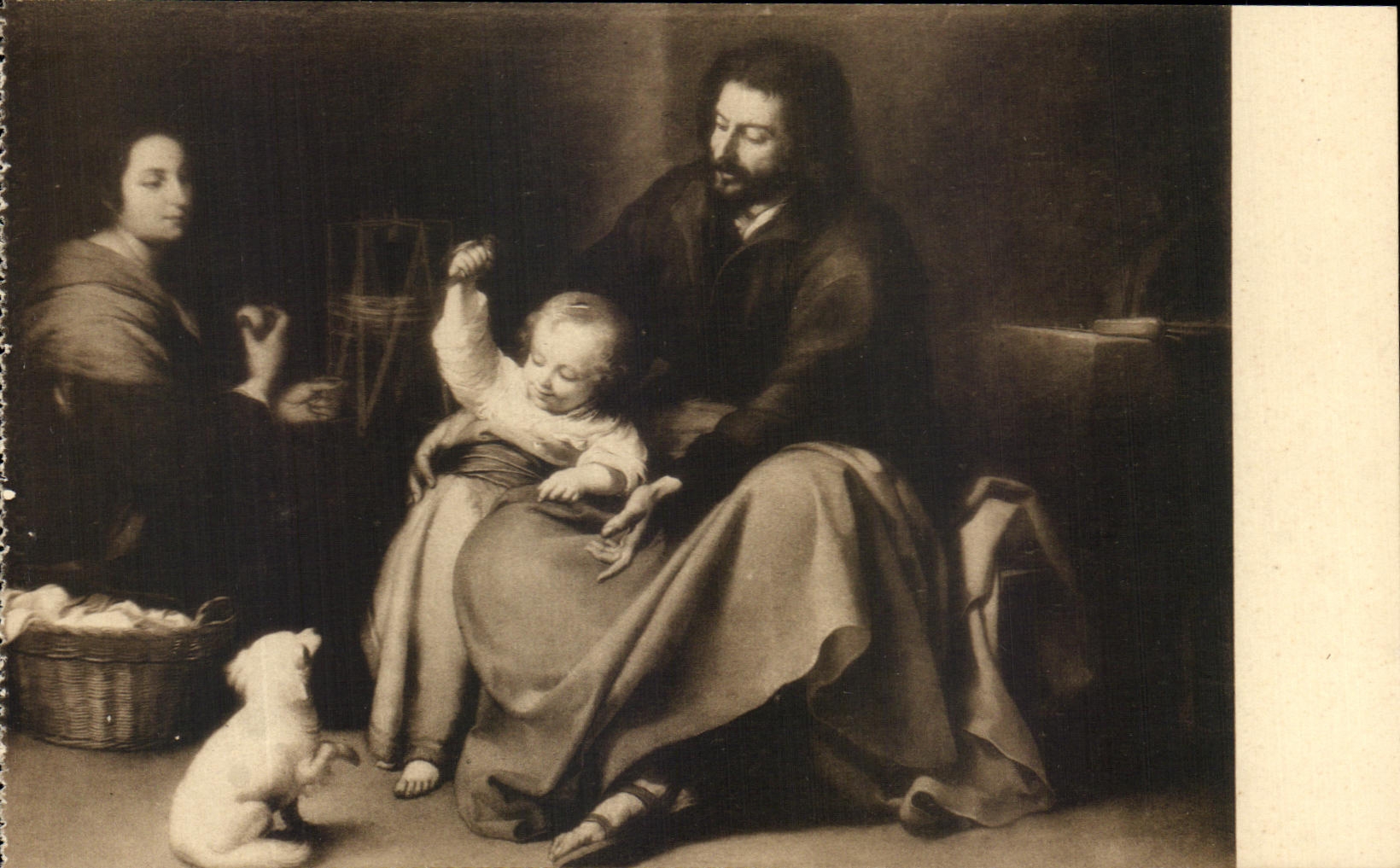 CPA Sacra Familia Del Pajarito Murillo Museo Del Prado Madrid