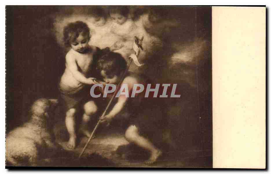 CPA Jesus San Juan Los Nifios de La Concha Murillo Museo Del Prado Madrid
