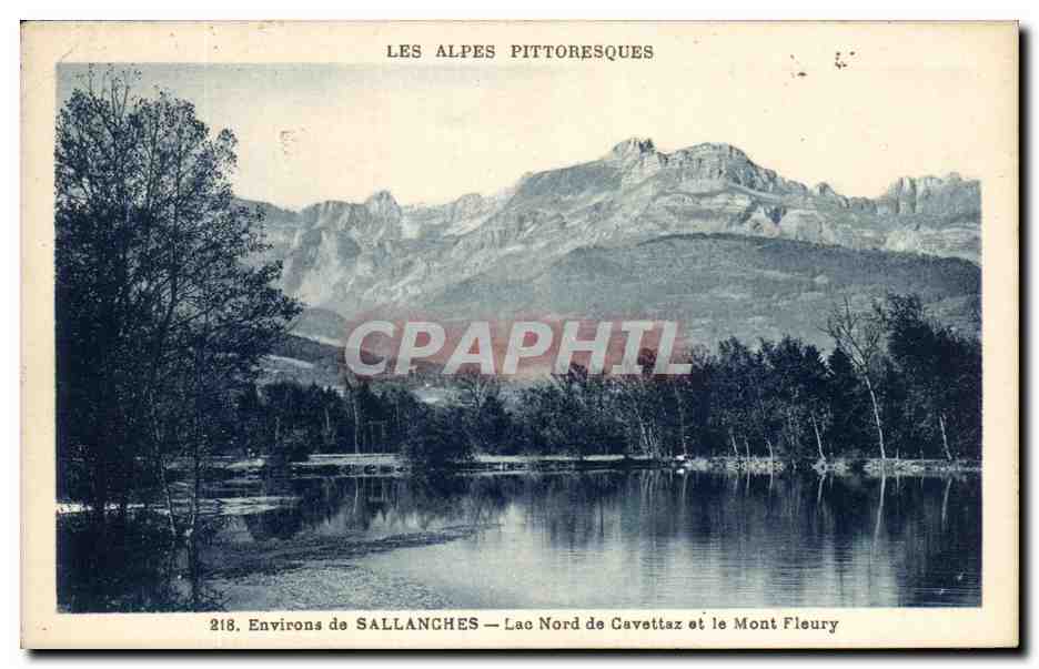 Environs de SALLANCHES — Lac Nord de Cavettaz et le Mont Fleury — Les Alpes Pittoresques