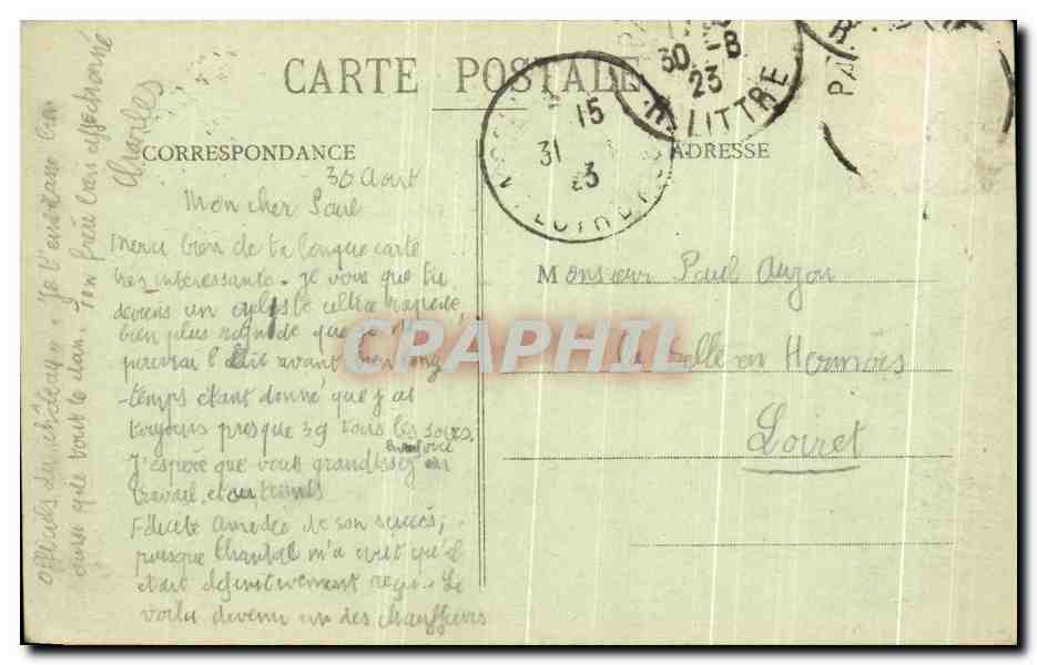 Paris (XIVe) - Hôpital Saint-Joseph, Rue de Vanves — éditeur J. Huard, Paris — Rückseite