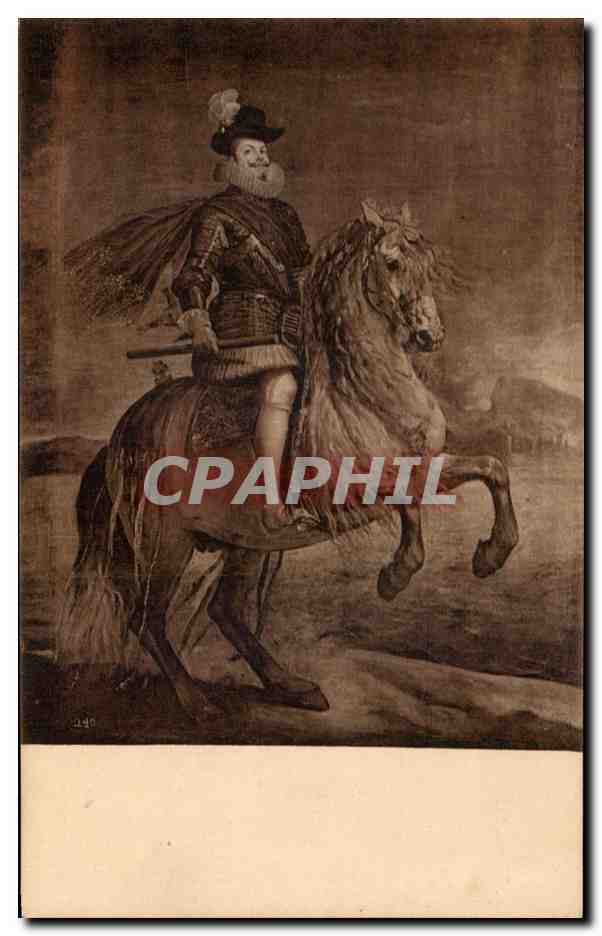 CPA Velazquez Museo Del Prado madrid Cheval