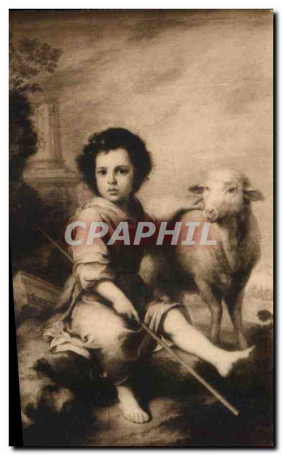 CPA Nino Dios Pastor Murillo Museo del Prado Madrid