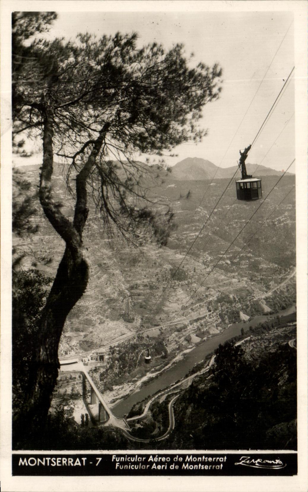 CPA Montserrat Funicular Aereo De Montserrat